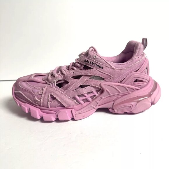 Balenciaga Womens Track 2 Open Sneaker Pink Size EU38 US8 - Picture 1 of 6